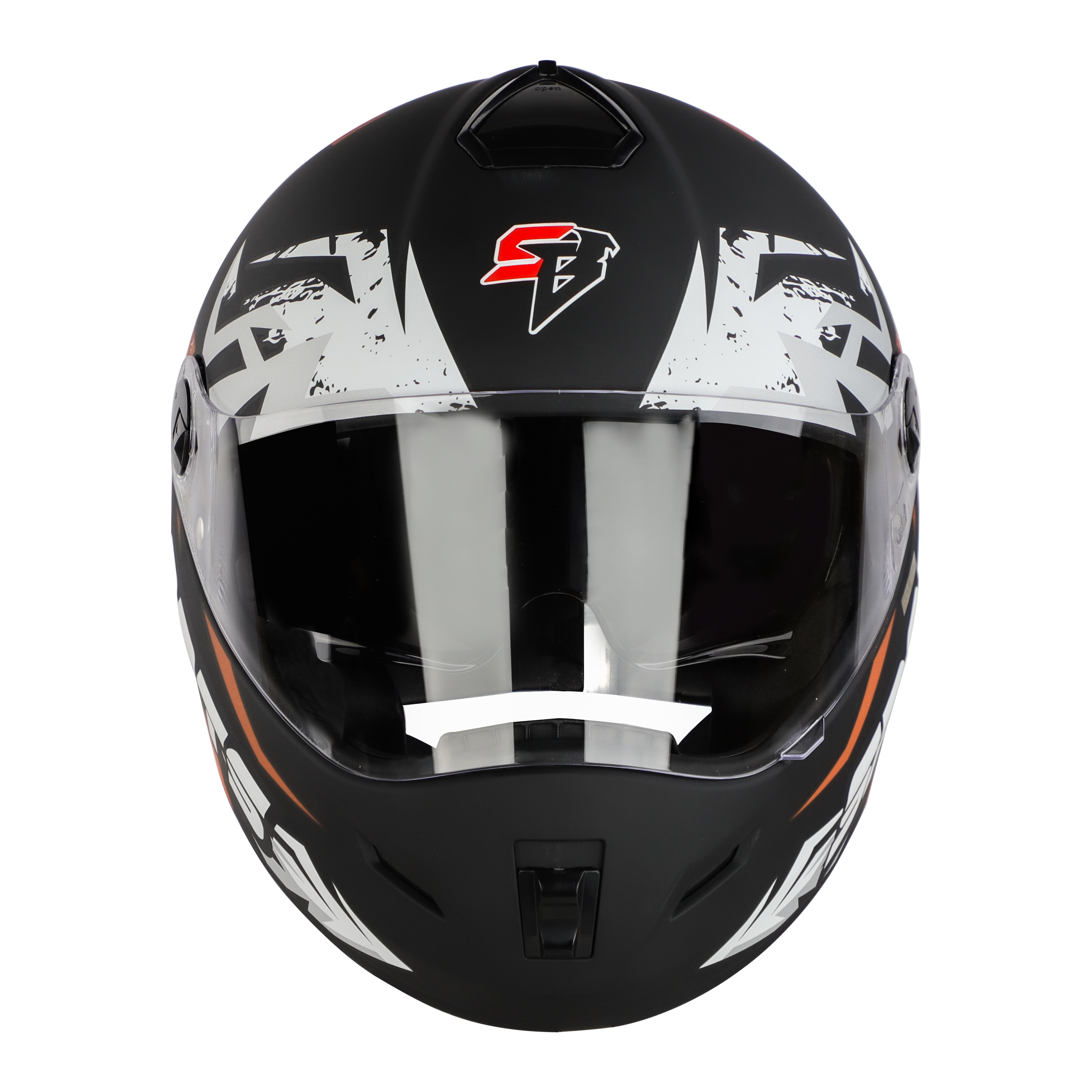 SBH-34 Sports Reflective Glossy Black With Orange 